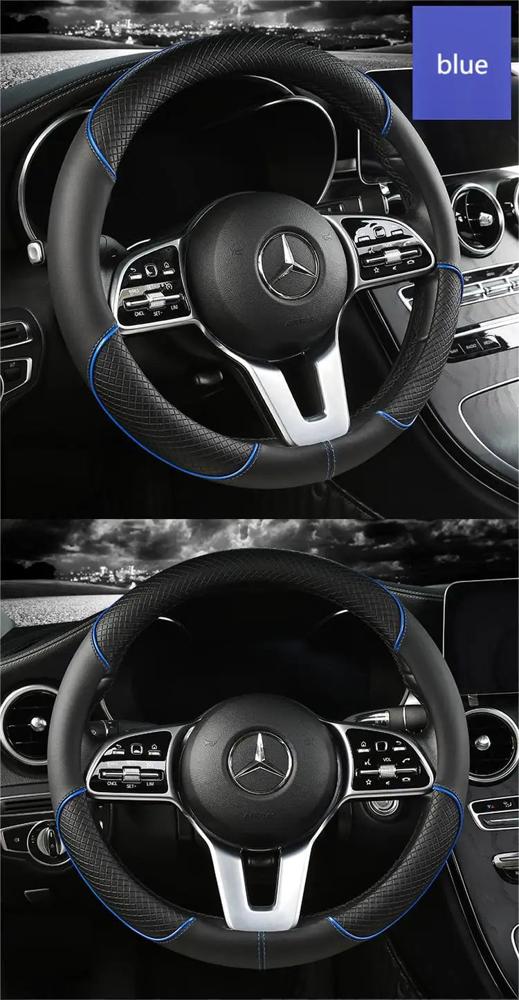 Leather Diamond Steering Cover