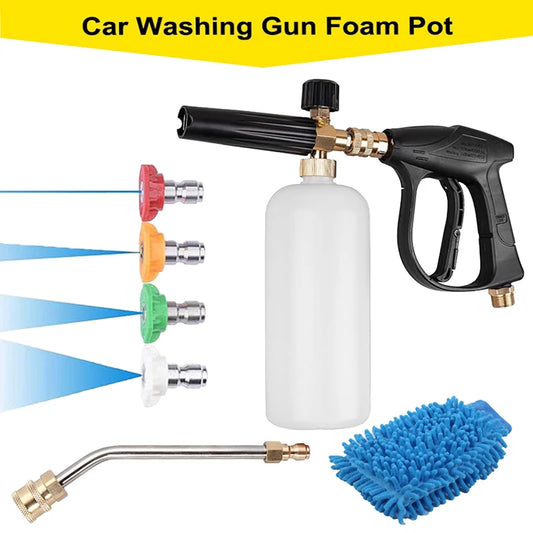 Snow Foam Cannon Kit – 1 L Bottle & 1/4″ Quick Connect + Gloves