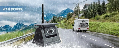 Solar Wireless Backup Camera with 5" AHD Monitor for RV, Truck, Trailer, Camper – WiFi & Magnetic Mount